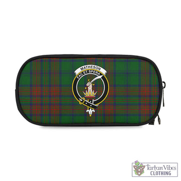 Matheson Hunting Highland Tartan Pen and Pencil Case with Family Crest