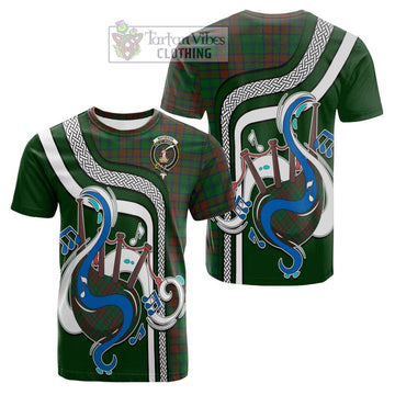 Matheson Hunting Highland Tartan Cotton T-shirt with Epic Bagpipe Style