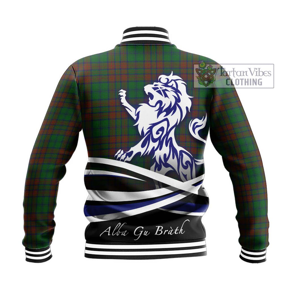 Matheson Hunting Highland Tartan Baseball Jacket with Alba Gu Brath Regal Lion Emblem - Tartanvibesclothing Shop