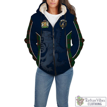 Matheson Hunting Highland Tartan Sherpa Hoodie with Family Crest and Lion Rampant Vibes Sport Style