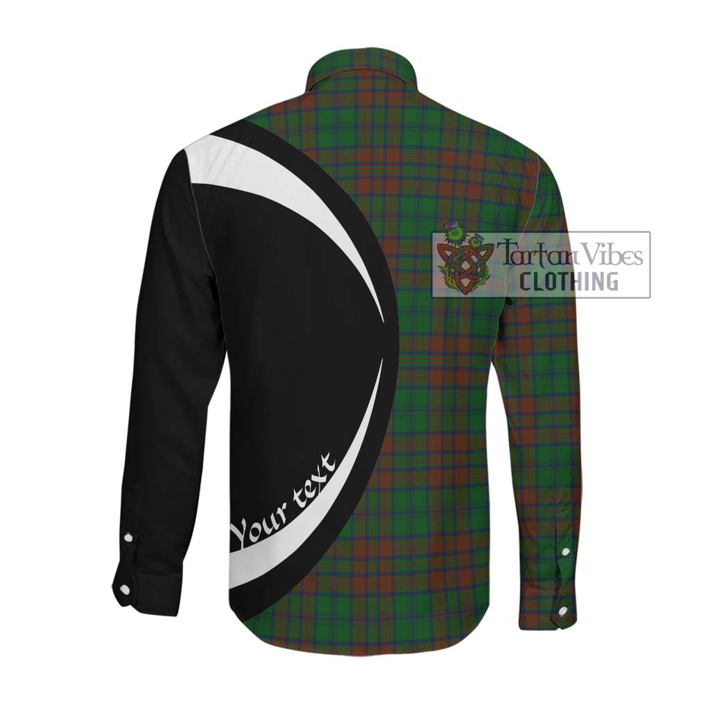 Tartan Vibes Clothing Matheson Hunting Highland Tartan Long Sleeve Button Up with Family Crest Circle Style