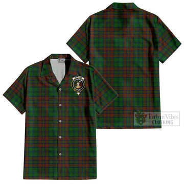 Matheson Hunting Highland Tartan Cotton Hawaiian Shirt with Family Crest