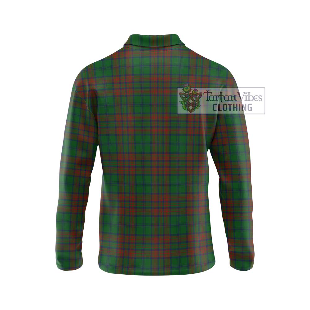 Matheson Hunting Highland Tartan Long Sleeve Polo Shirt with Family Crest DNA In Me Style - Tartanvibesclothing Shop