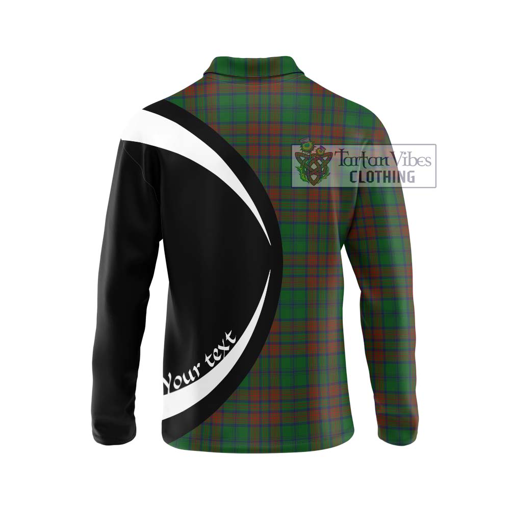 Matheson Hunting Highland Tartan Long Sleeve Polo Shirt with Family Crest Circle Style - Tartan Vibes Clothing