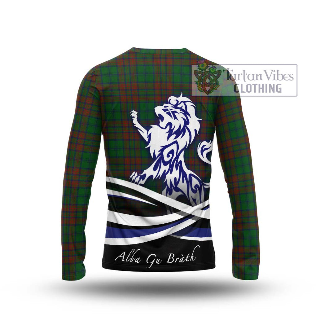 Matheson Hunting Highland Tartan Long Sleeve T-Shirt with Alba Gu Brath Regal Lion Emblem - Tartanvibesclothing Shop