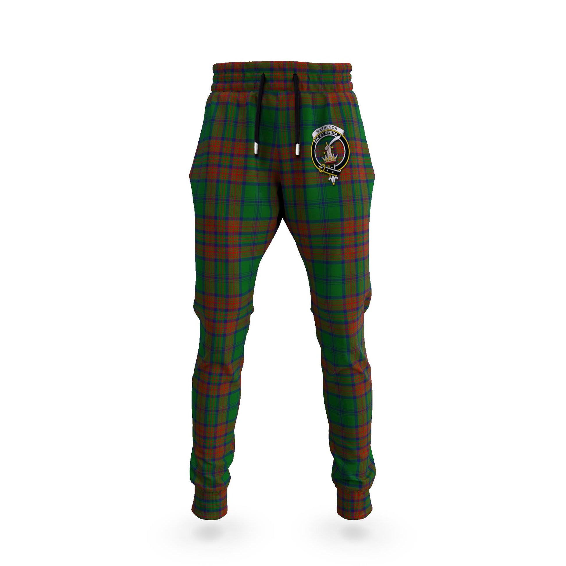 Matheson Hunting Highland Tartan Joggers Pants with Family Crest 5XL - Tartan Vibes Clothing