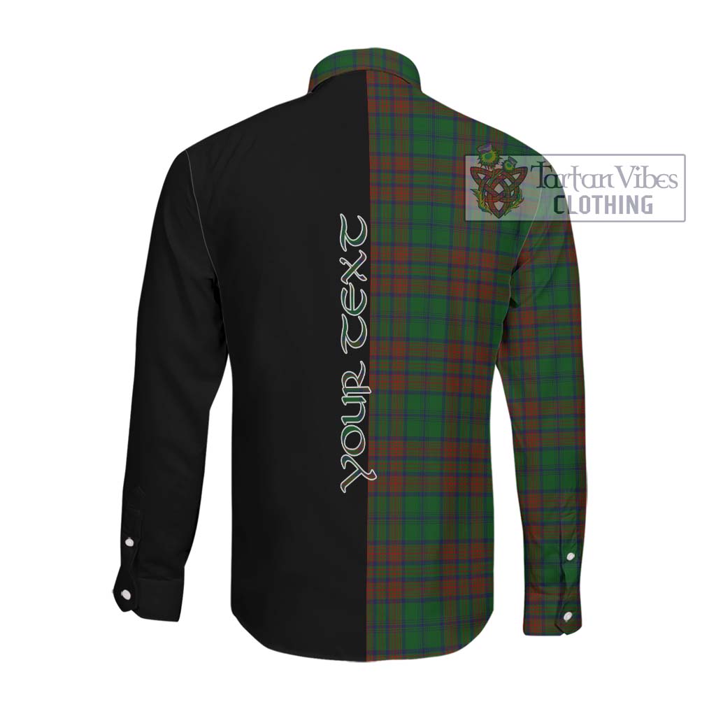 Tartan Vibes Clothing Matheson Hunting Highland Tartan Long Sleeve Button Shirt with Family Crest and Half Of Me Style