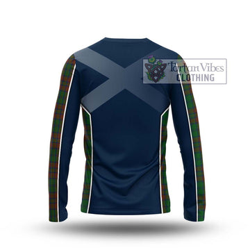 Matheson Hunting Highland Tartan Long Sleeve T-Shirt with Family Crest and Lion Rampant Vibes Sport Style