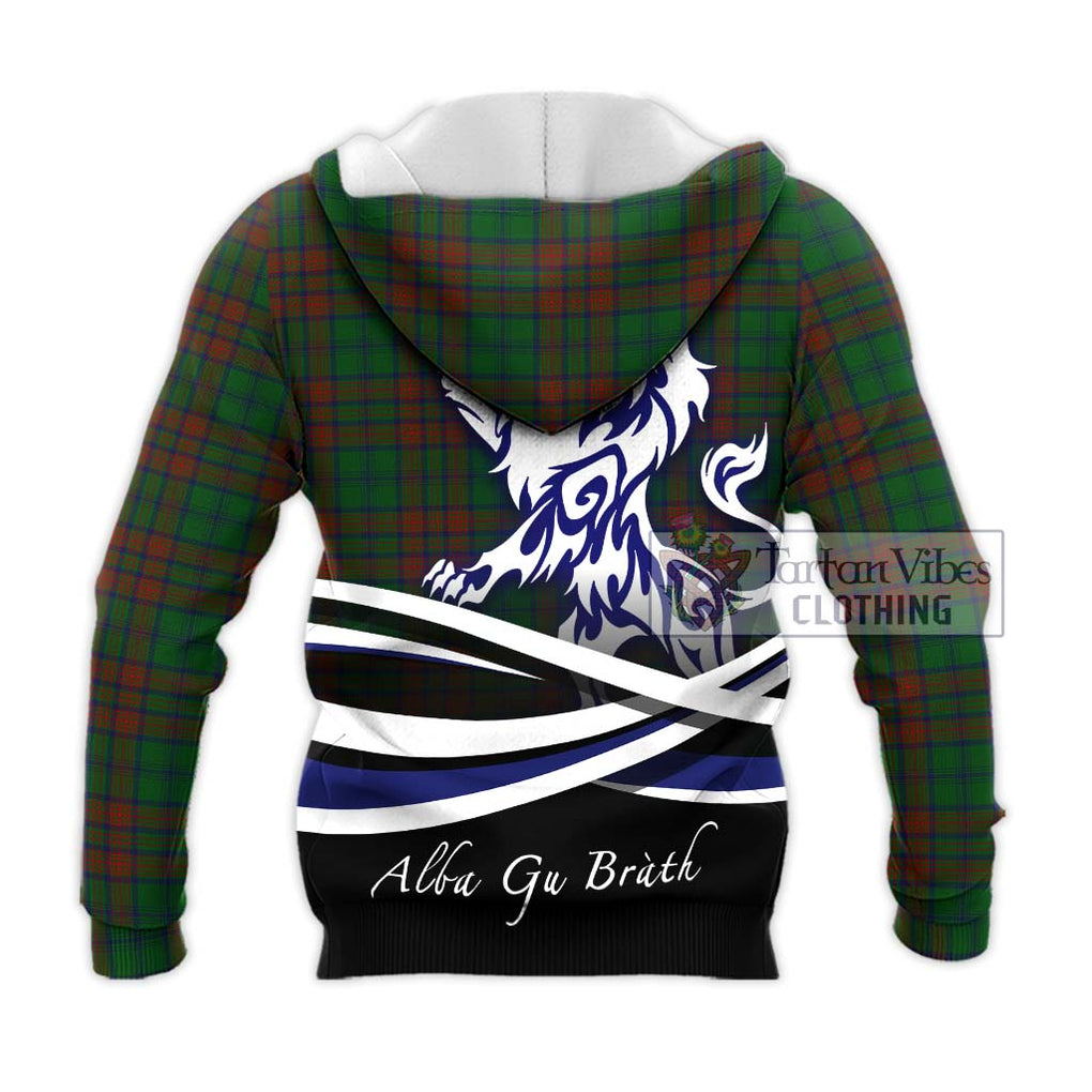 Matheson Hunting Highland Tartan Knitted Hoodie with Alba Gu Brath Regal Lion Emblem - Tartanvibesclothing Shop