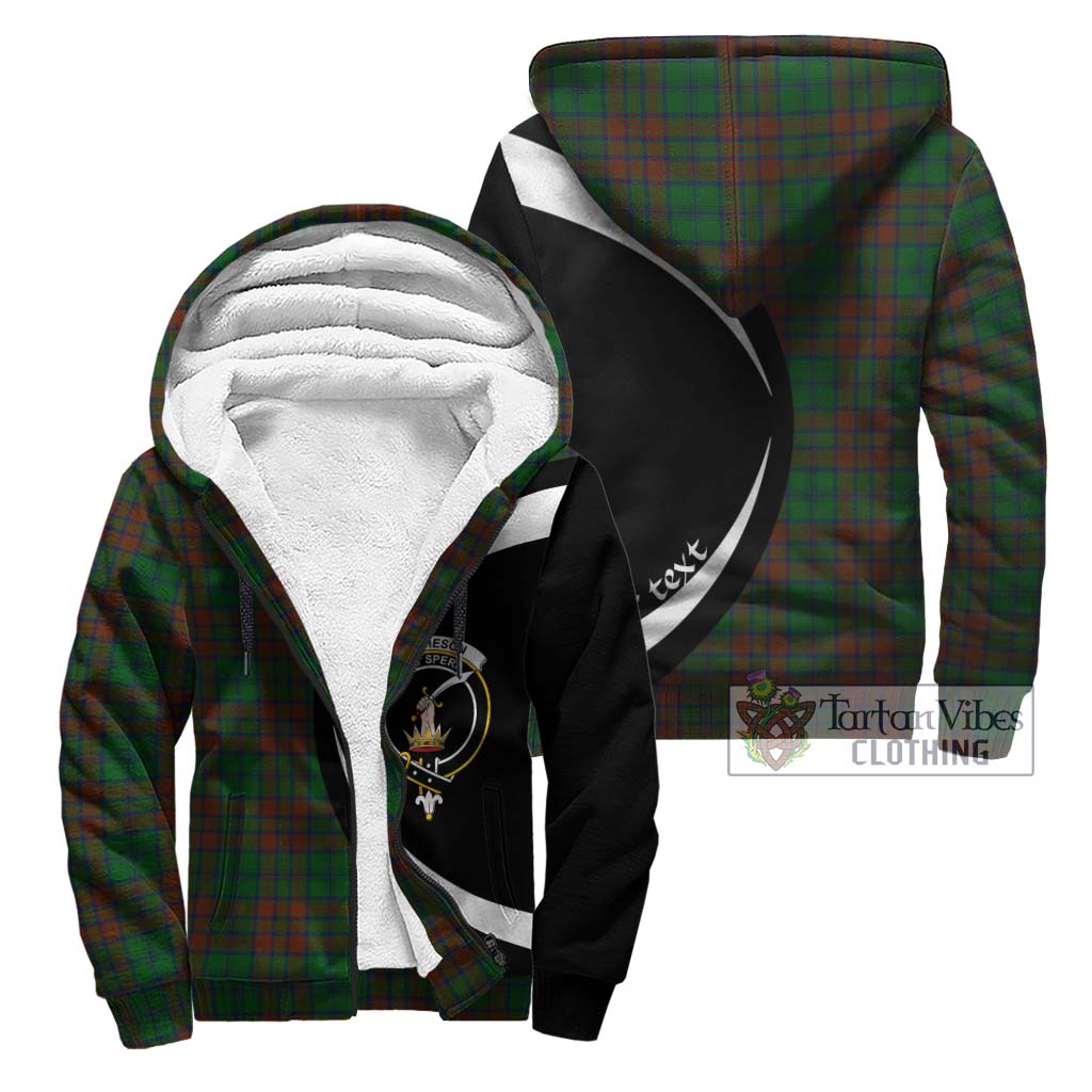 Matheson Hunting Highland Tartan Sherpa Hoodie with Family Crest Circle Style Unisex - Tartan Vibes Clothing