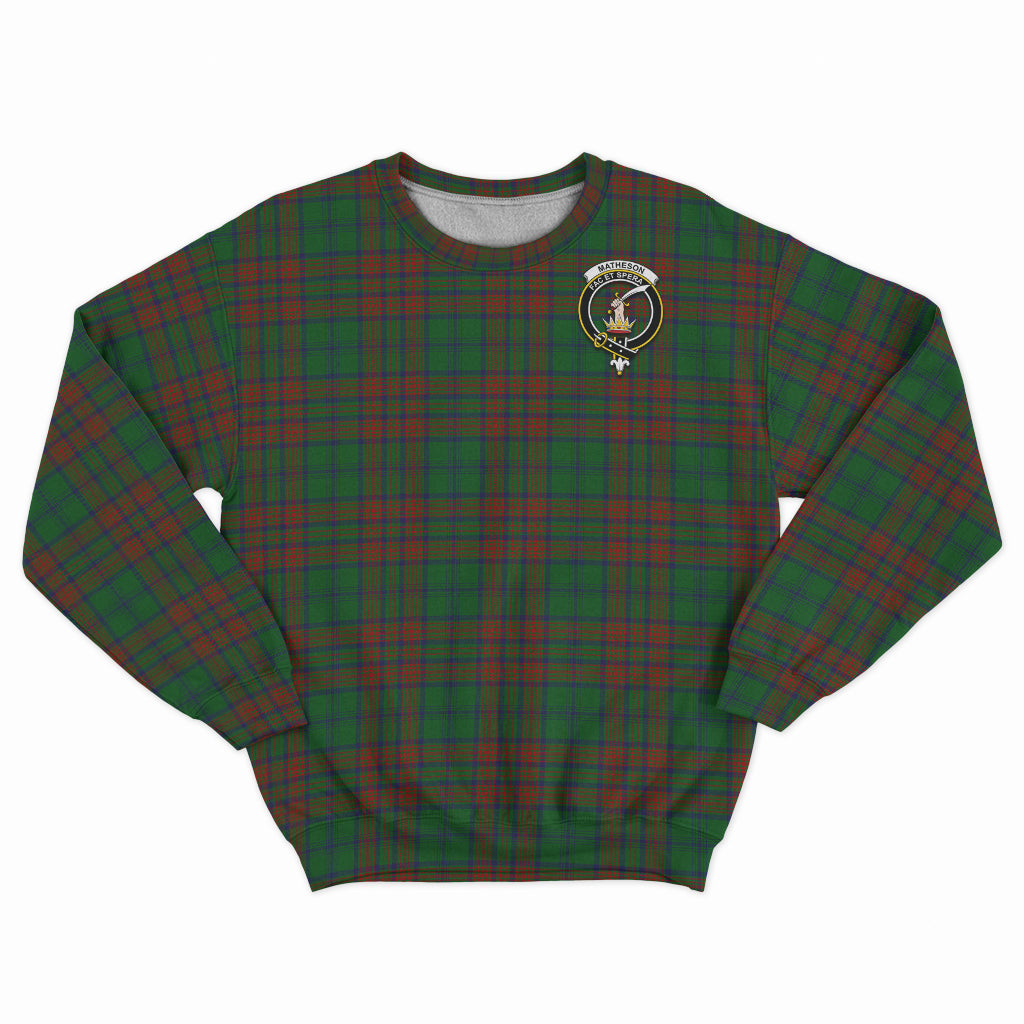 Matheson Hunting Highland Tartan Sweatshirt with Family Crest - Tartan Vibes Clothing