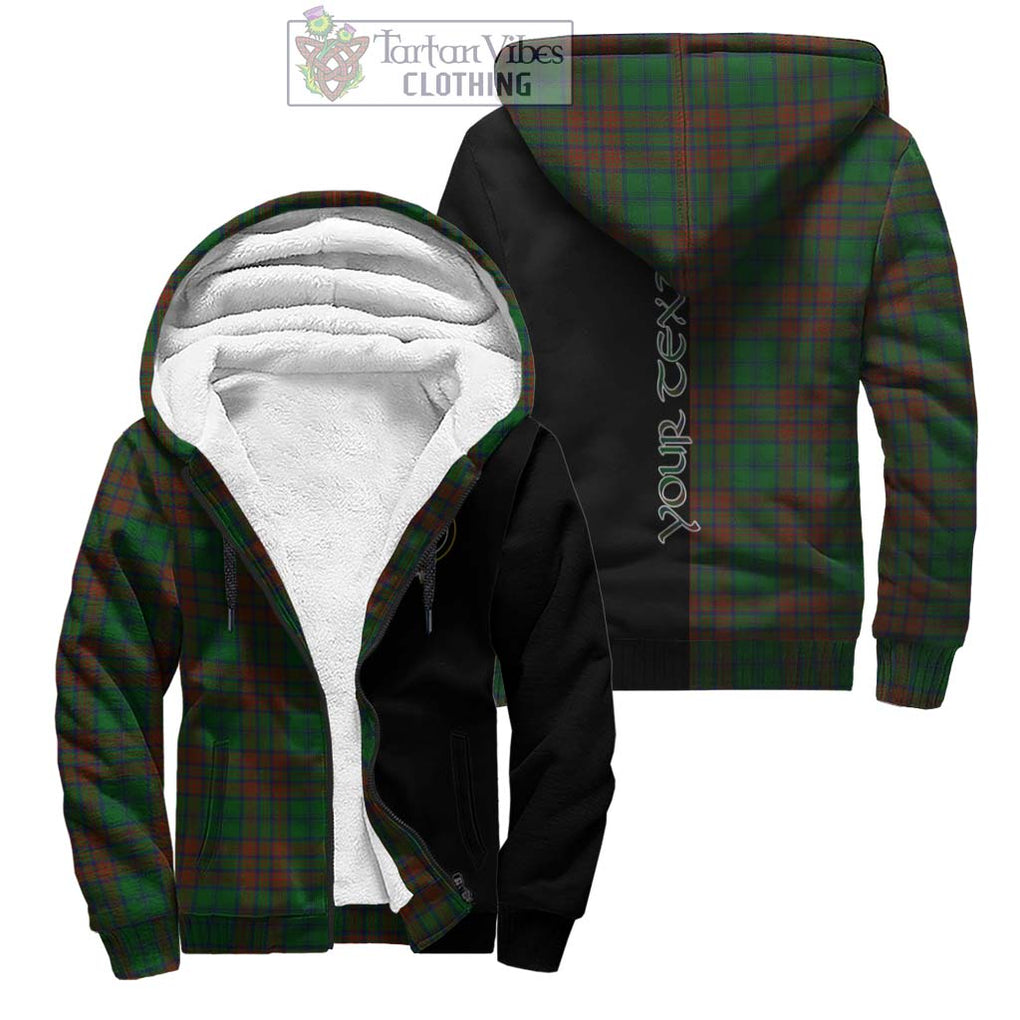 Matheson Hunting Highland Tartan Sherpa Hoodie with Family Crest and Half Of Me Style Unisex - Tartanvibesclothing Shop