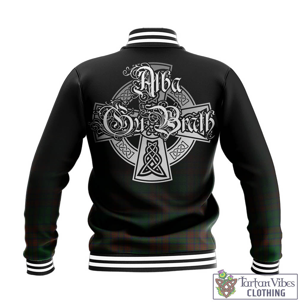 Tartan Vibes Clothing Matheson Hunting Highland Tartan Baseball Jacket Featuring Alba Gu Brath Family Crest Celtic Inspired