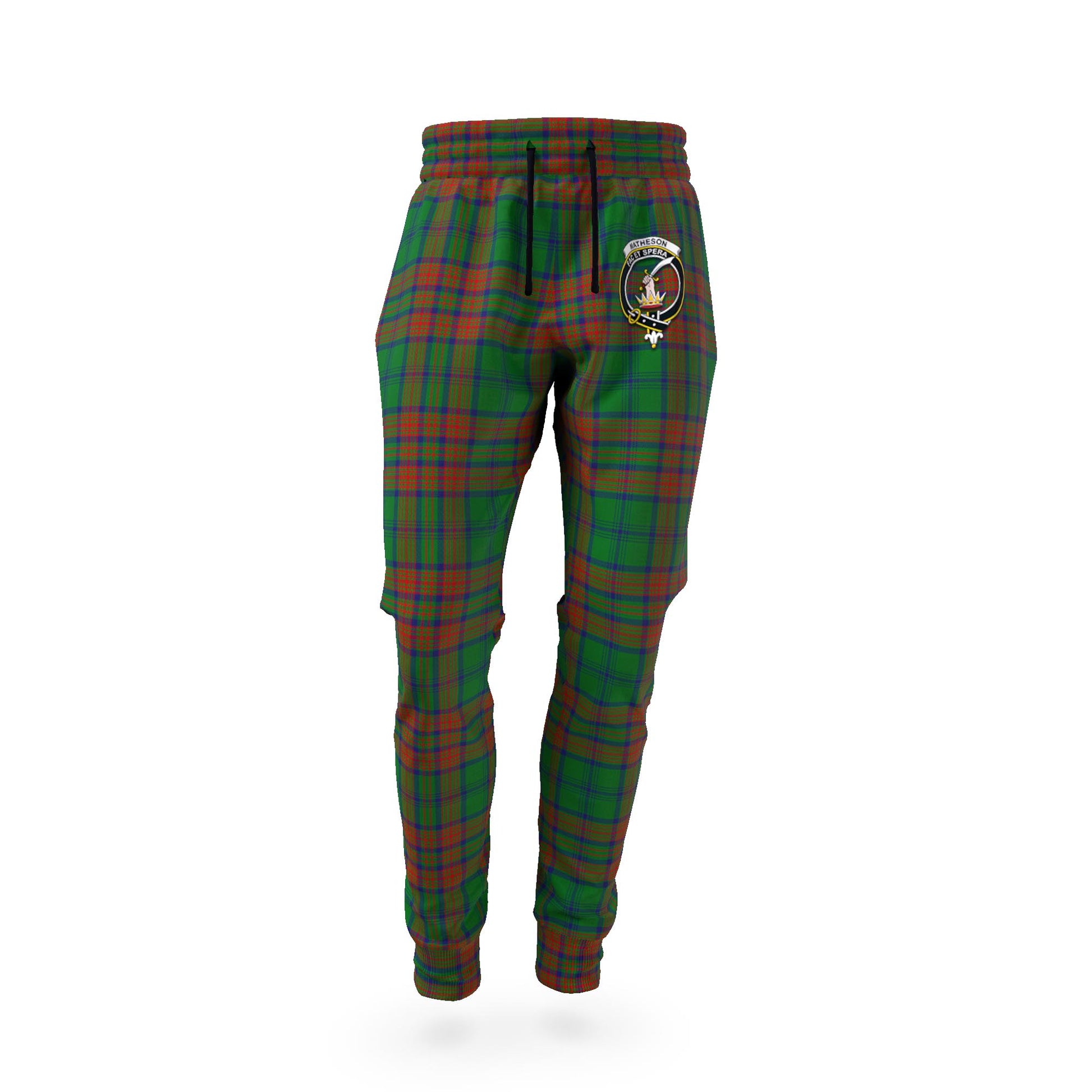 Matheson Hunting Highland Tartan Joggers Pants with Family Crest - Tartan Vibes Clothing