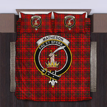 Matheson Tartan Quilt Bed Set with Family Crest