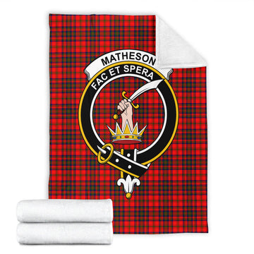 Matheson Tartan Blanket with Family Crest