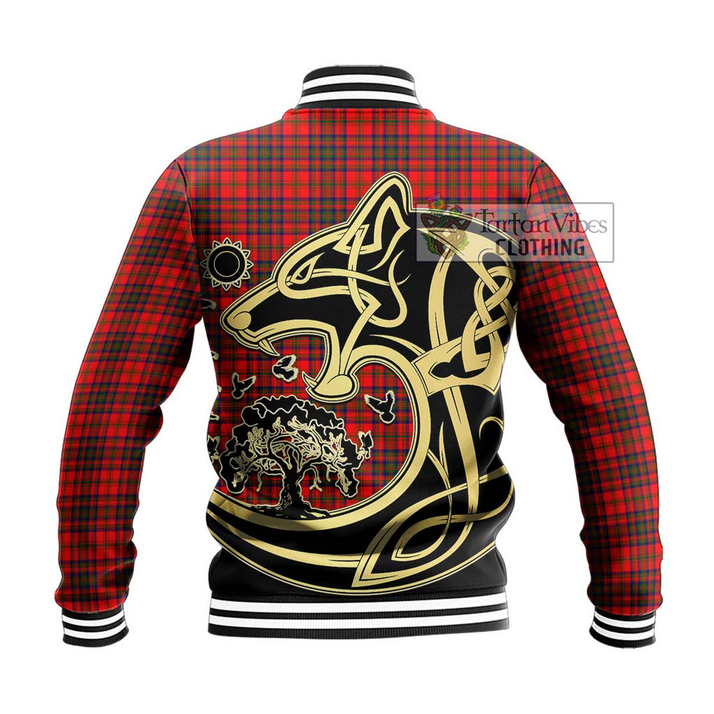 Matheson Tartan Baseball Jacket with Family Crest Celtic Wolf Style - Tartan Vibes Clothing