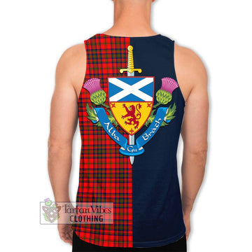 Matheson Tartan Men's Tank Top Alba with Scottish Lion Royal Arm Half Style