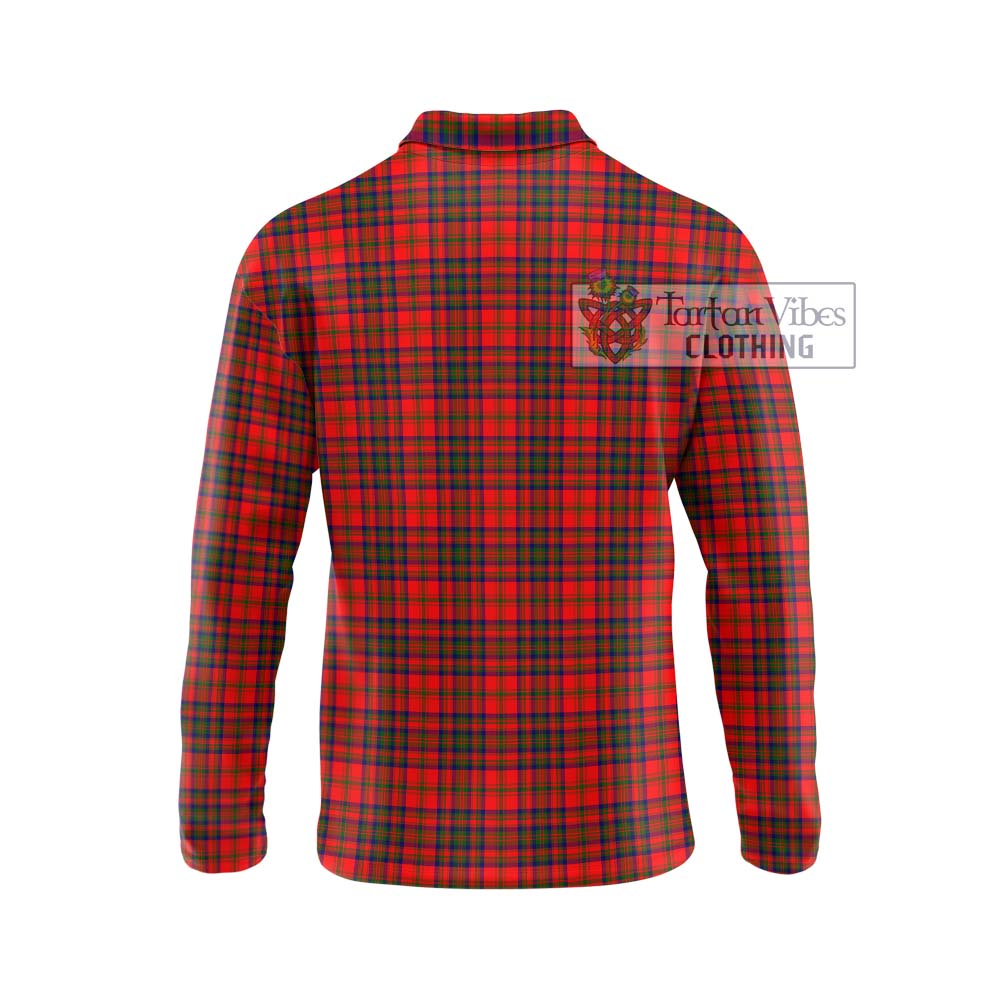 Matheson Tartan Long Sleeve Polo Shirt with Family Crest DNA In Me Style - Tartanvibesclothing Shop