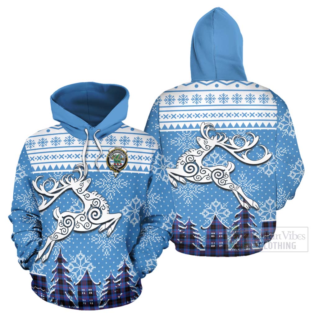 Tartan Vibes Clothing Maule Clan Christmas Hoodie Celtic Reindeer Style