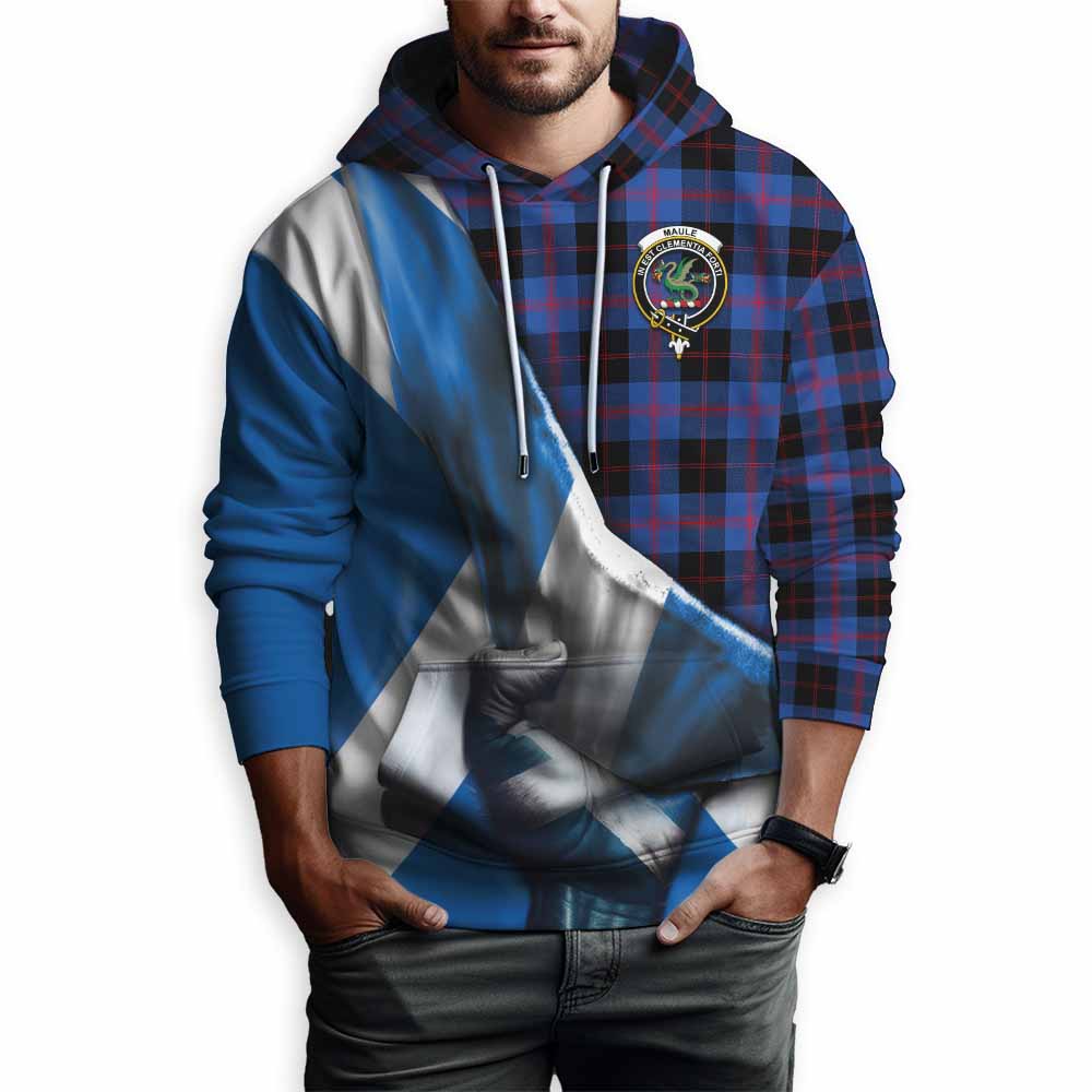 Tartan Vibes Clothing Maule Tartan Hoodie with Family Crest Scotland Patriotic Style