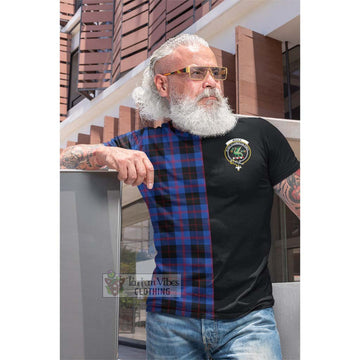 Maule Tartan Cotton T-shirt with Family Crest and Half Of Me Style