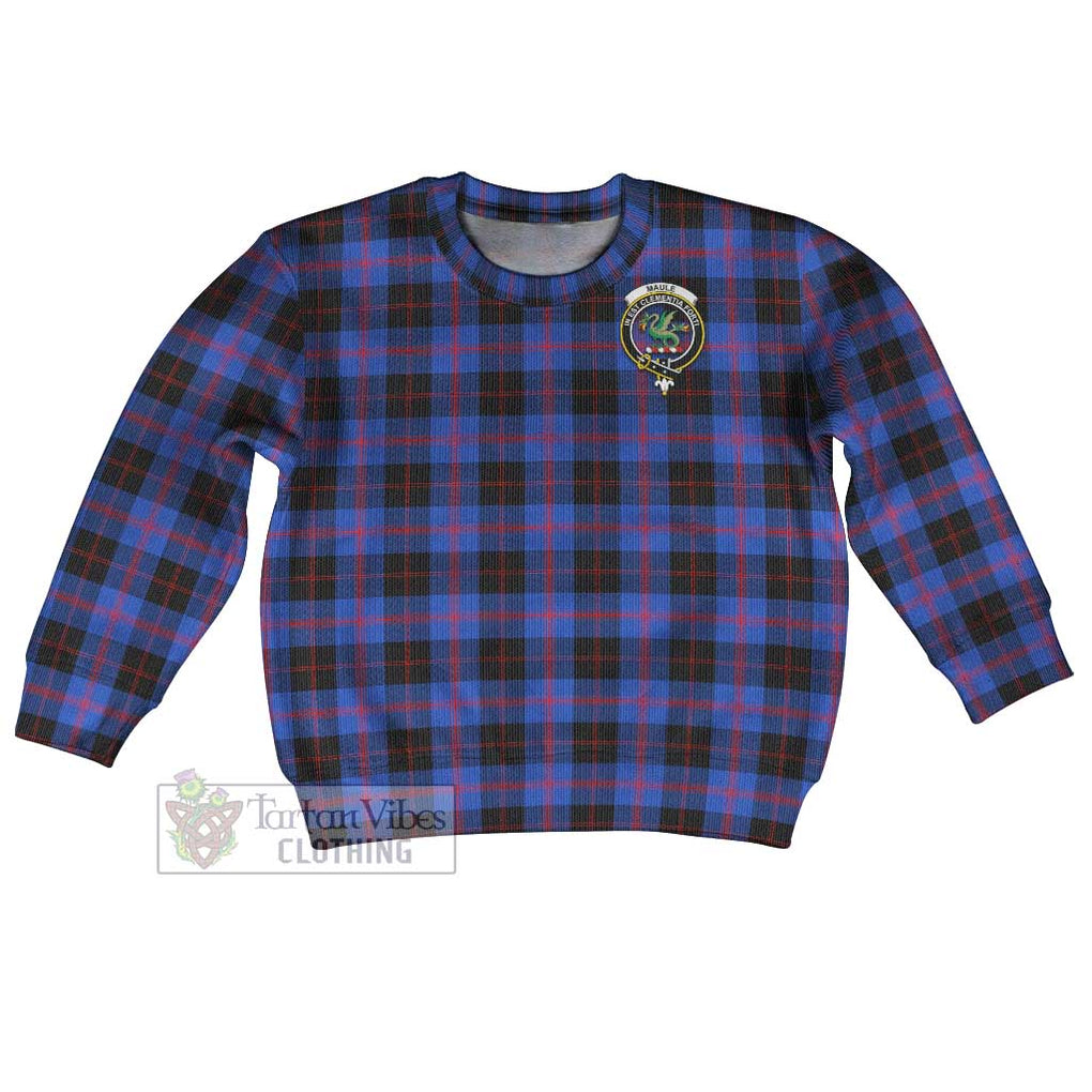 Tartan Vibes Clothing Maule Tartan Kid Ugly Sweater with Family Crest