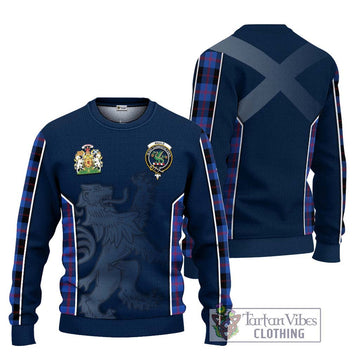 Maule Tartan Ugly Sweater with Family Crest and Lion Rampant Vibes Sport Style