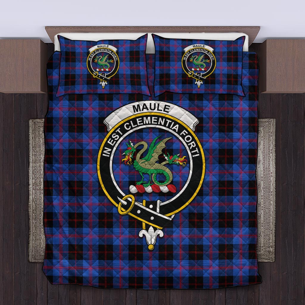 Maule Tartan Quilt Bed Set with Family Crest Twin - Tartan Vibes Clothing