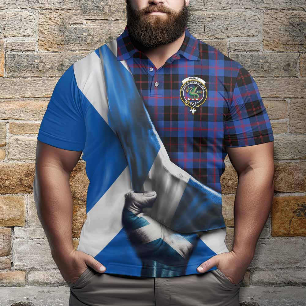 Tartan Vibes Clothing Maule Tartan Polo Shirt with Family Crest Scotland Patriotic Style