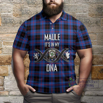 Maule Tartan Polo Shirt with Family Crest DNA In Me Style