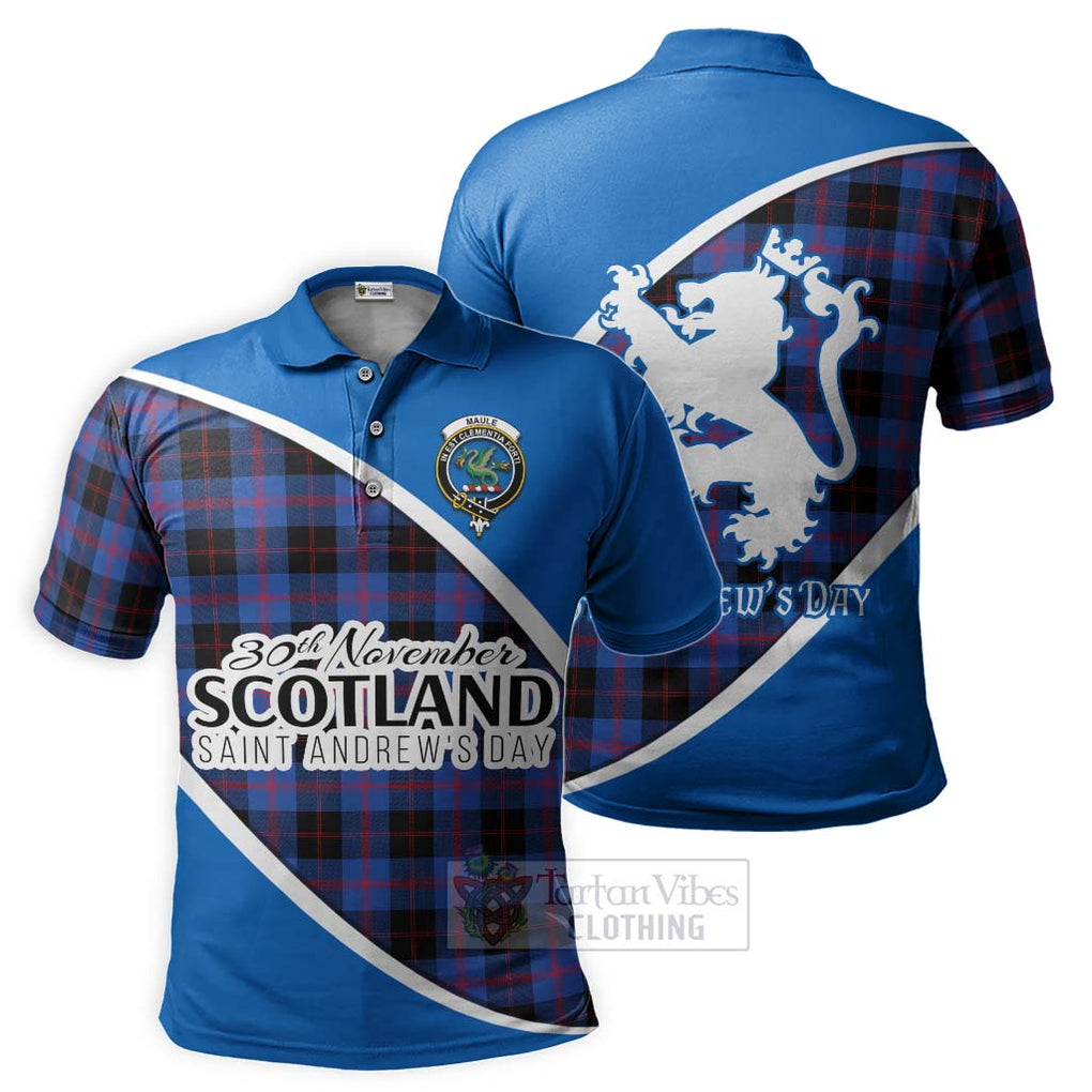 Tartan Vibes Clothing Maule Family Crest Tartan Polo Shirt Celebrate Saint Andrew's Day in Style