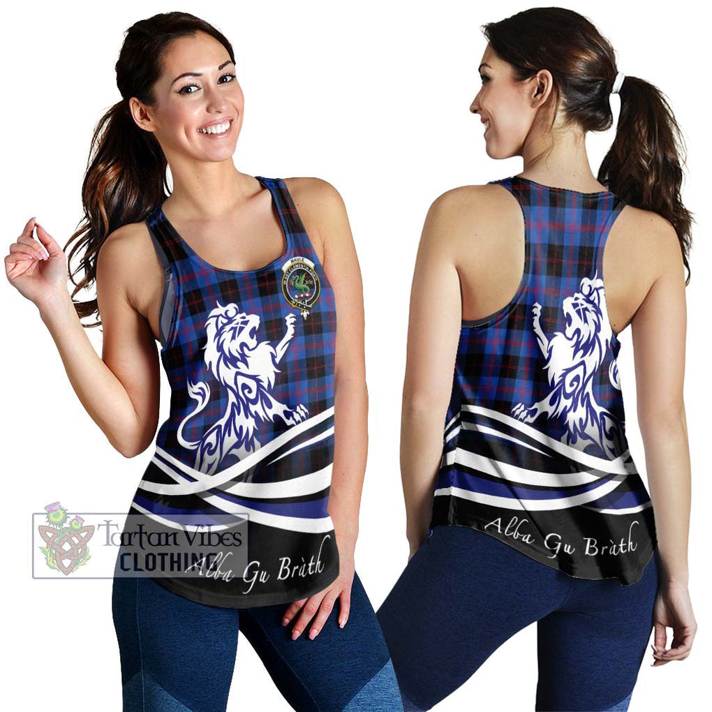 Maule Tartan Women's Racerback Tanks with Alba Gu Brath Regal Lion Emblem 4XL - Tartanvibesclothing Shop