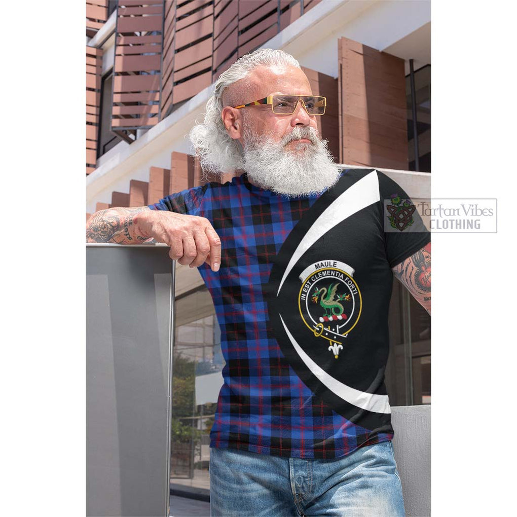 Tartan Vibes Clothing Maule Tartan Cotton T-shirt with Family Crest Circle Style