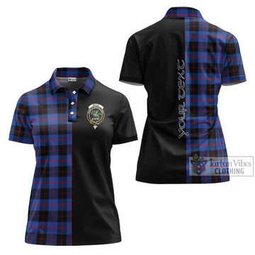 Maule Tartan Women's Polo Shirt with Family Crest and Half Of Me Style