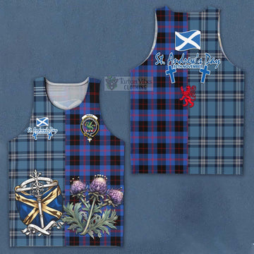 Maule Tartan Men's Tank Top Happy St. Andrew's Day Half Tartan Style