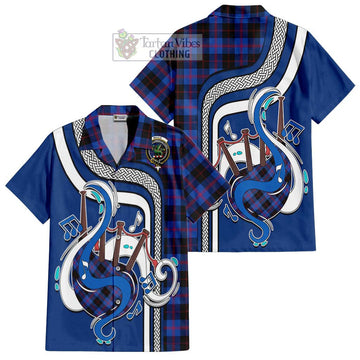 Maule Tartan Short Sleeve Button Shirt with Epic Bagpipe Style