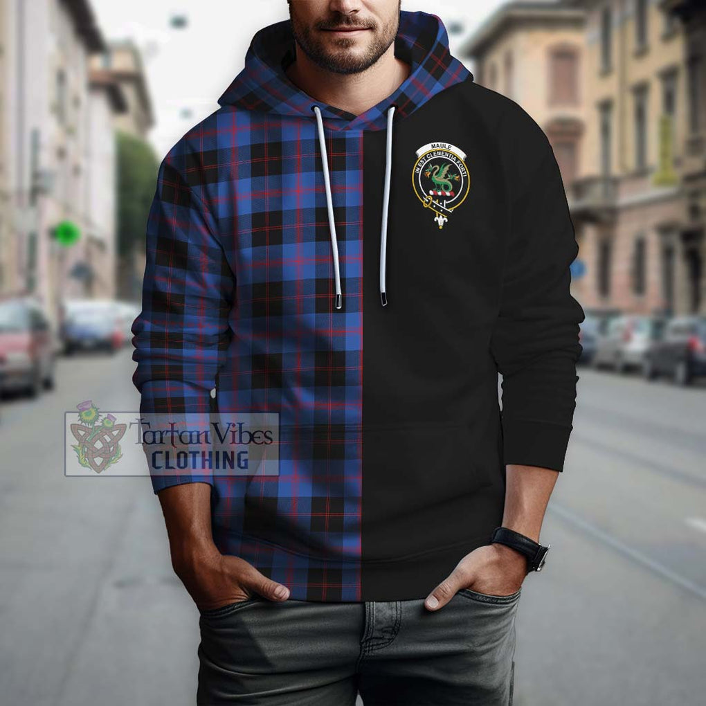 Maule Tartan Hoodie with Family Crest and Half Of Me Style Zip Hoodie - Tartanvibesclothing Shop