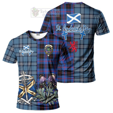 Maule Tartan T-Shirt Happy St. Andrew's Day Half Tartan Style