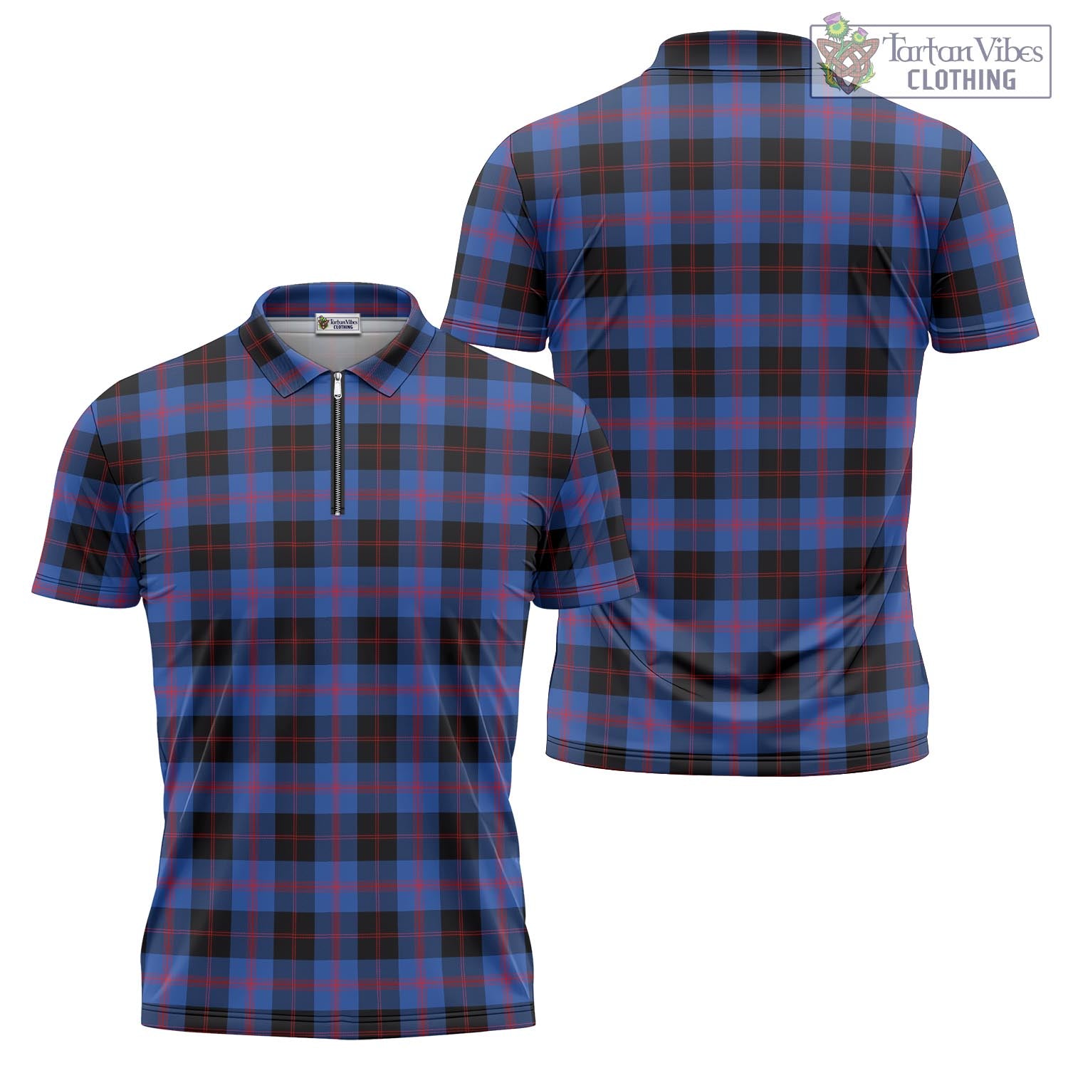 Tartan Vibes Clothing Maule Tartan Zipper Polo Shirt