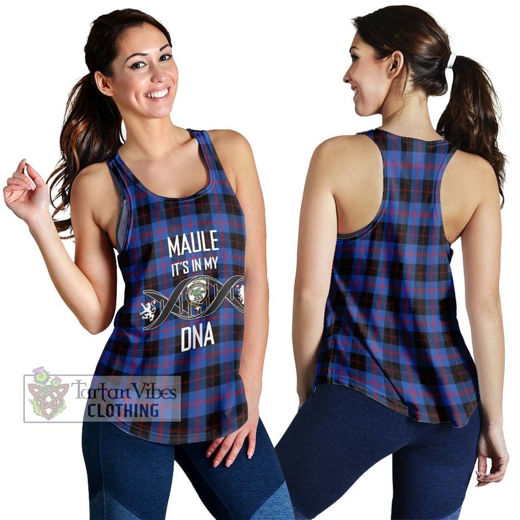 Maule Tartan Women's Racerback Tanks with Family Crest DNA In Me Style 4XL - Tartanvibesclothing Shop