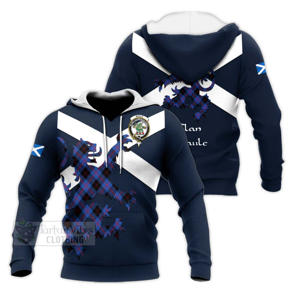 Tartan Vibes Clothing Maule Tartan Lion Rampant Knitted Hoodie – Proudly Display Your Heritage with Alba Gu Brath and Clan Name