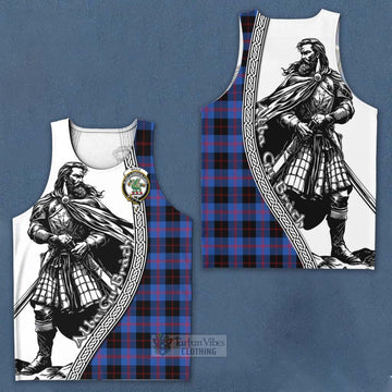 Maule Tartan Clan Crest Men's Tank Top with Highlander Warrior Celtic Style