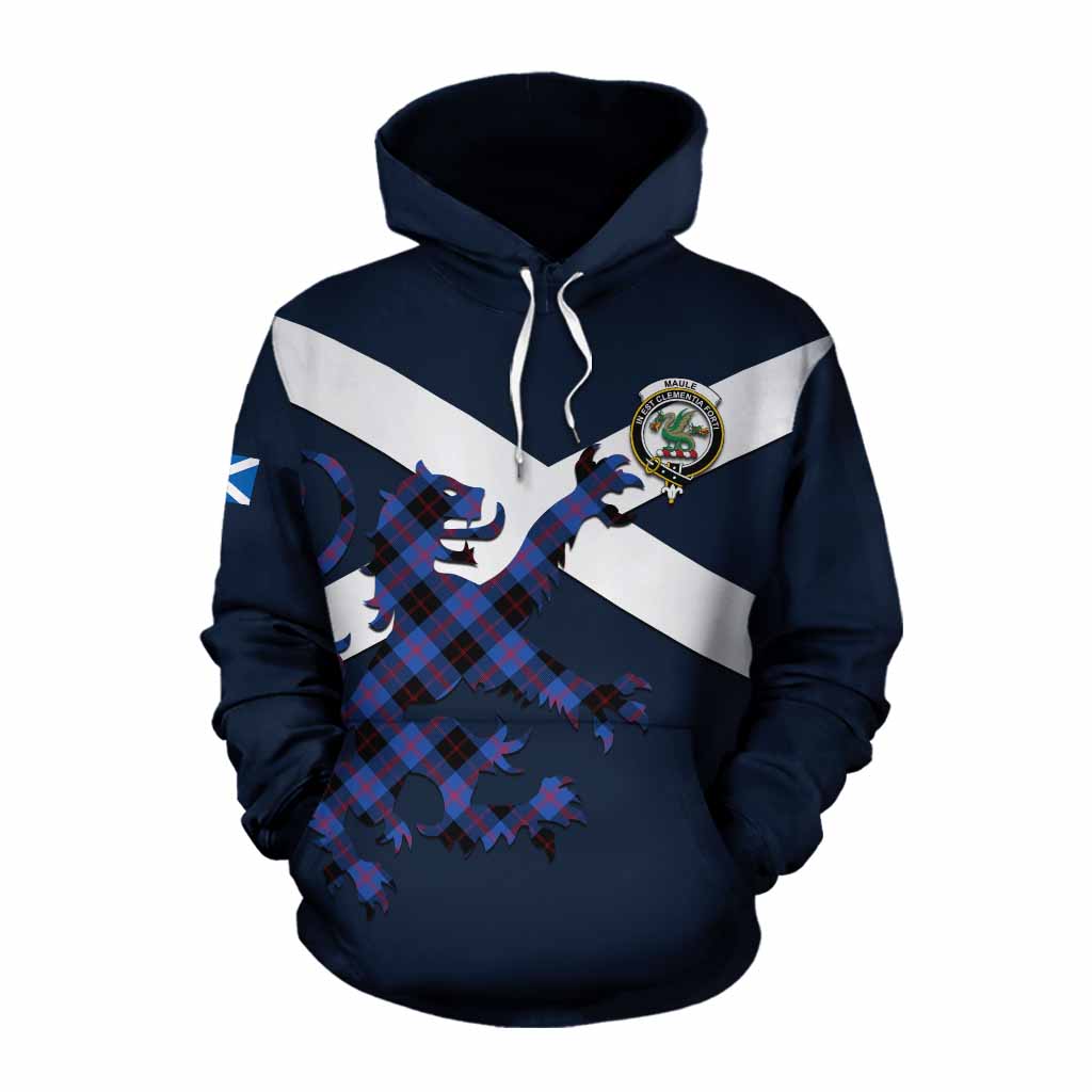 Tartan Vibes Clothing Maule Tartan Lion Rampant Cotton Hoodie Proudly Display Your Heritage with Alba Gu Brath and Clan Name