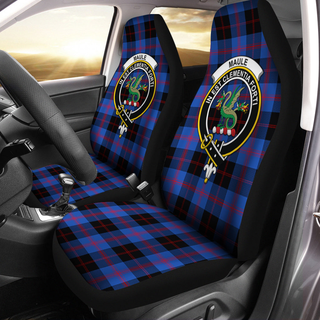 Maule Tartan Car Seat Cover with Family Crest One Size - Tartanvibesclothing