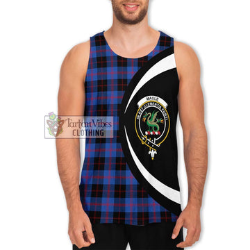 Maule Tartan Men's Tank Top with Family Crest Circle Style