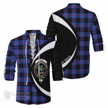 Maule Tartan Ghillie Kilt Shirt with Family Crest Circle Style