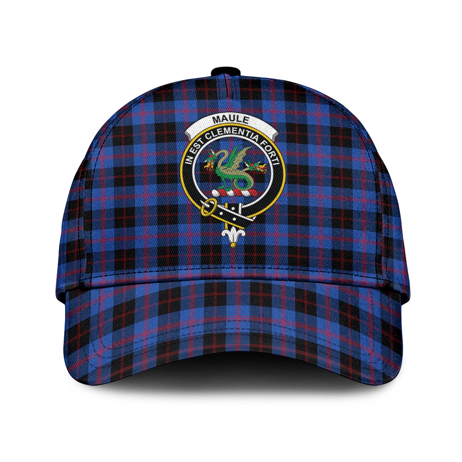 Maule Tartan Classic Cap with Family Crest Classic Cap Universal Fit - Tartan Vibes Clothing