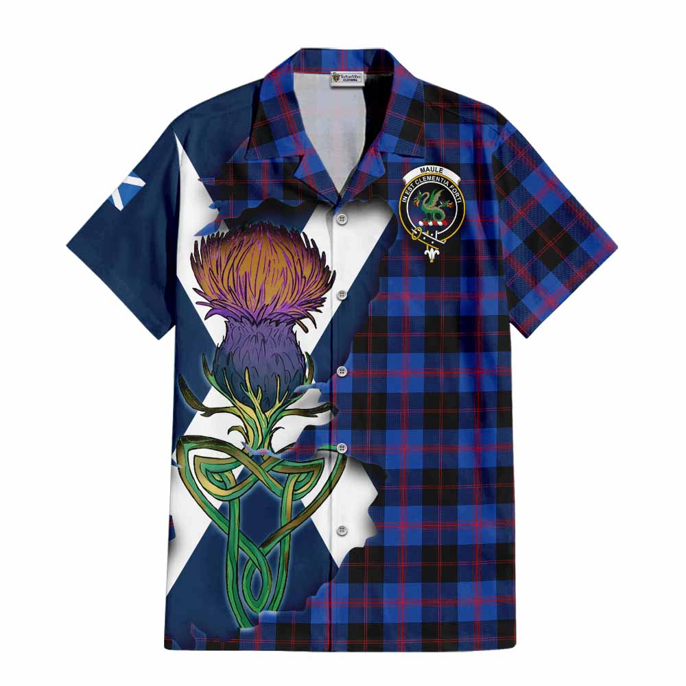 Maule Tartan Family Crest Hawaiian Shirt Scottish Thistle Celtic Inspired Kid - Tartan Vibes Clothing