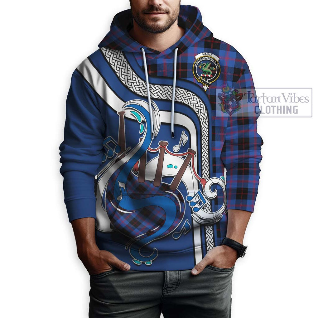 Maule Tartan Hoodie with Epic Bagpipe Style Zip Hoodie - Tartanvibesclothing Shop